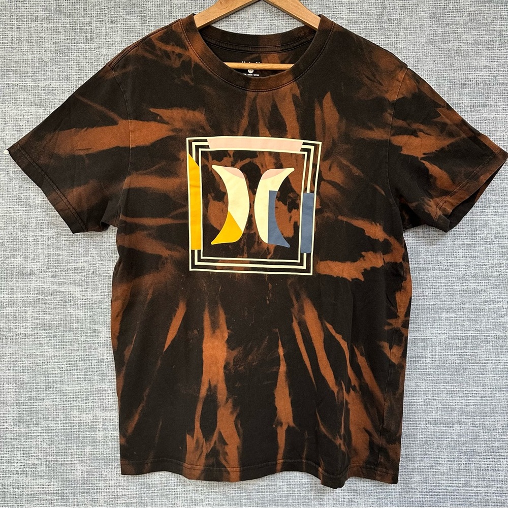 Hurley Short Sleeve Custom Bleach Dyed Graphic Tee